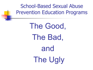 School-Based Prevention Education ppt, Ellen Teller, 4-2-2013