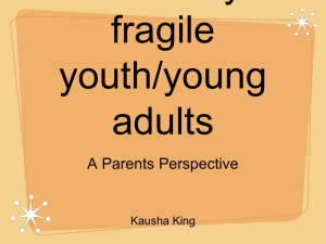 Transition for medically fragile youth/young adults - Criss