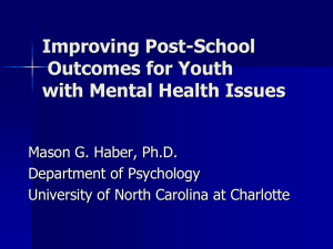 Improving Post-School Outcomes for Youth with Mental