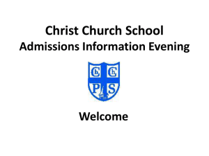 Welcome to Christ Church - Christ Church Primary School Barnet