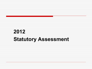 Statutory assessment 2012