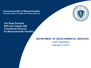 DDS And Chapter 688 Transitional Services For Massachusetts