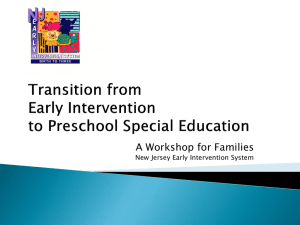 Transition to Preschool for Families