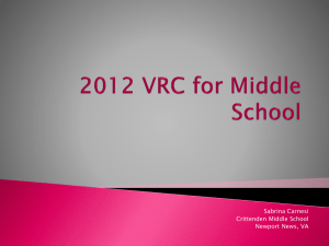 2012 VRC for Middle School
