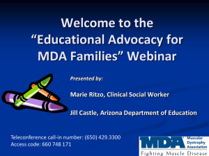 Educational Advocacy for MDA Families