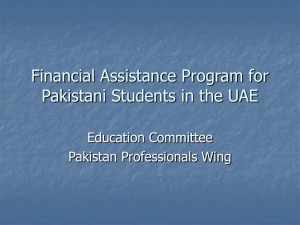 FinancialAssistanceProgramforPakistaniStudents