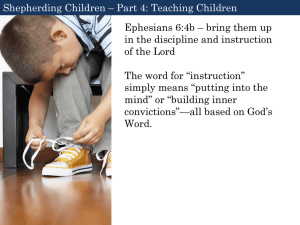 Shepherding Children - Bethany Community Church