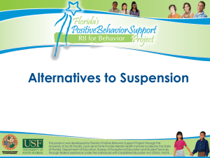 4 Alternatives - Florida`s Positive Behavior Support Project