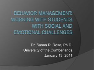 Behavior Management Strategies