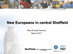 New Europeans in central Sheffield