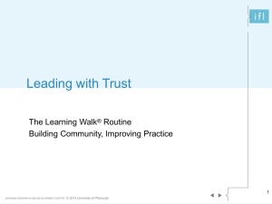 The Learning Walk Routine