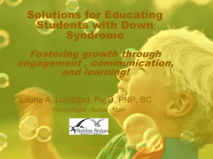 Practical Solutions for Educating Students with Down Syndrome