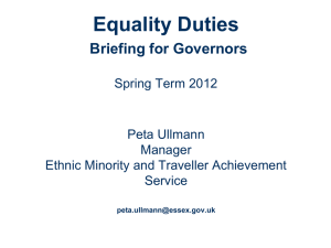 Equality Act - briefing for governors (by Peta Ullman)