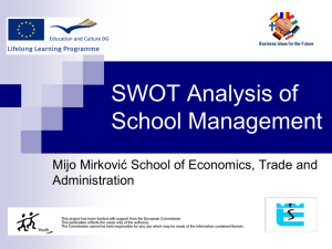 SWOT analysis of school`s management