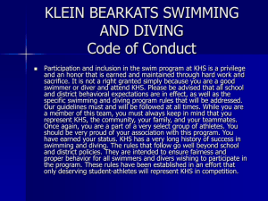 KLEIN BEARKATS SWIMMING AND DIVING Code of Conduct