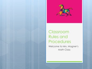 Classroom Rules and Proceedures ppt