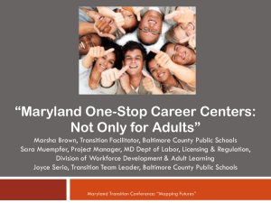 Maryland One Stop Centers