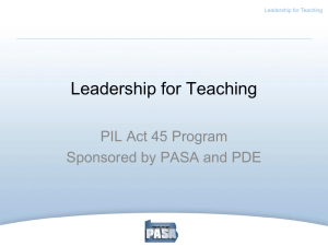 Module 1 PowerPoint - Pennsylvania Association of School