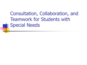 Consultation, Collaboration, and Teamwork for Students with