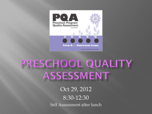 Preschool Quality Assessment ppt - Home