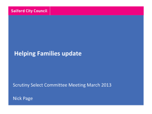 Helping Families update