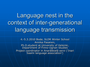 Language nest in the context of inter
