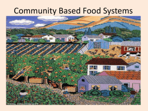 Community Based Food Systems
