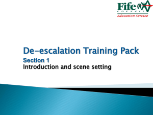 De-escalation Training Pack Presentation 1