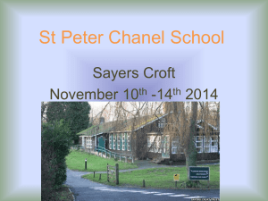 sayers Croft - St Peter Chanel Catholic Primary School