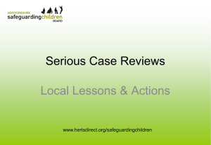 Serious case reviews - Hertfordshire Grid for Learning