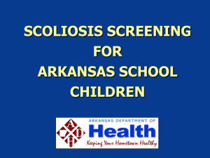Scoliosis Screening Training - Arkansas Coordinated School Health