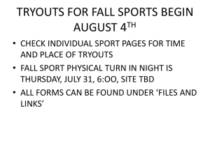 everything you need to know to tryout for a fall sport…
