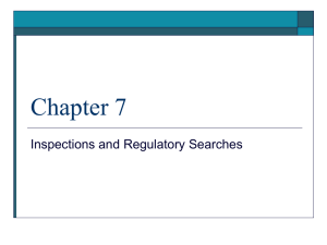 Inspections and Regulatory Searches