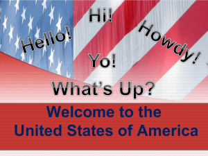 Welcome to the United States of America