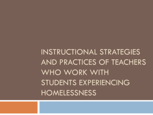 Instructional Strategies and practices of teachers who work with