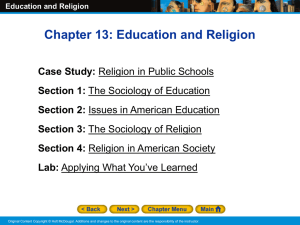 Education and Religion - Appoquinimink High School