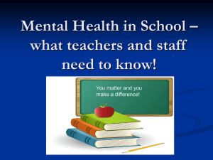 Mental Health in School - Hardeman County Schools
