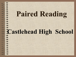 Paired Reading Castlehead High School