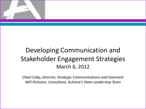 Institute Communication Presentation