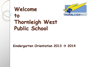Morning tea - Thornleigh West Public School