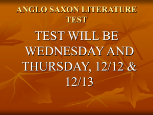 ANGLO SAXON LITERATURE TEST
