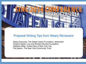 Foundation presentation - Staten Island NFP Association