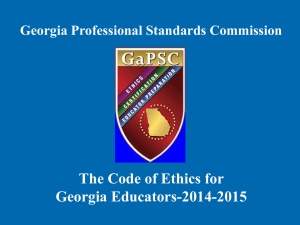Code of Ethics Powerpoint - Cobb County School District