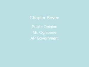 Public Opinion - Mr. Ognibene`s AP Government Page