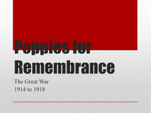 Poppies for Remembrance - The Western Front Association