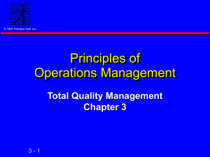 Chap. 3: Total Quality Management