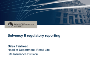 Regulatory reporting, October 2014