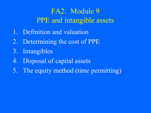 FA2: Module 9 Tangible and intangible capital assets