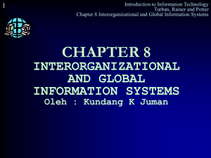 CHAPTER 8 INTERORGANIZATIONAL AND GLOBAL