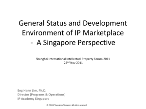 General Status and Development Environment of IP Marketplace